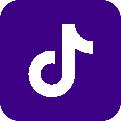 Purple icon with transparent logo of social media platform Tik Tok